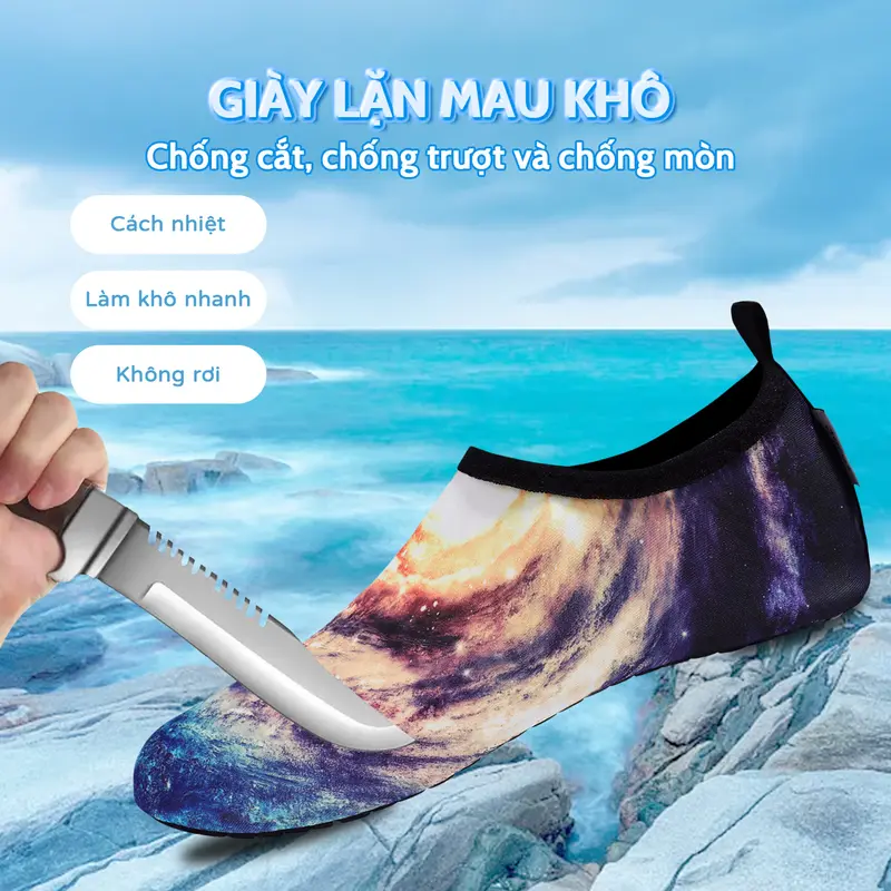 Coolloog - Giày Nước Unisex | Phù Hợp Cho Đi Xe Đạp, Yoga, Bơi Lội, Thể Dục Và Hoạt Động Biển | Giày Đi Biển, Giày Nước, Giày Bơi|Chống Trơn Trượt, Chống Cắt, Đế Dày Thoải Mái | Lý Tưởng Cho Các Hoạt Động Ngoài Trời, Công Viên Nước, Đi Biển Và Tập Thể Dục 6