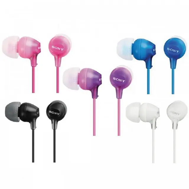 Fon Telinga Dalam Berwayar, Sony MDR-EX15AP Asal, Subwufer Dalam Telinga, Fon Telinga Stereo, Bebas Tangan, Dengan Mikrofon, Serasi dengan Xiaomi, Huawei dan Sony