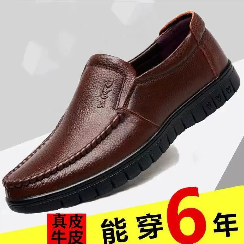 Giày Nam, Da Bò Thật, Da Thật, Giày Cho Bố Trung Niên, Giày Nam, Giày Ưu Đãi, Giảm Giá Xả Hàng Đặc Biệt