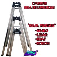 Gambar 𝐌𝐚𝐤𝐦𝐮𝐫 𝐉𝐚𝐲𝐚 TANGGA BAJA RINGAN  & ALUMUNIUM 2 METER / 1,75 METER / 1,5 METER SUPER KOKOH dari MAKMUR JAYA45 Kota Depok 3 Tokopedia