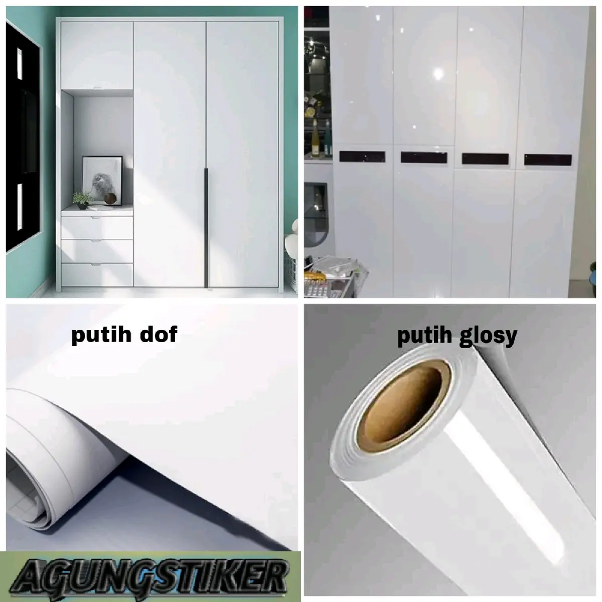 Wallpaper Stiker Lemari Meja Dinding Dapur Pintu Furniture Marble Putih Polos Gloss Glossy Doff Matte Wall Sticker Walpaper Motif Serat Kayu Anti Air Minyak Dan Panas Wallstiker