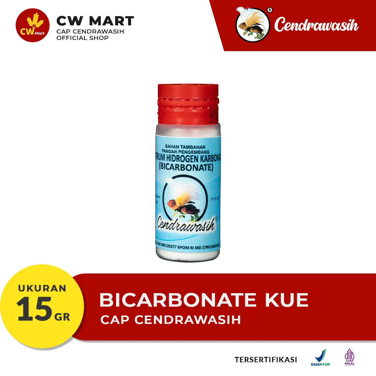 Cap Cendrawasih Bicarbonate Kue 15gr
