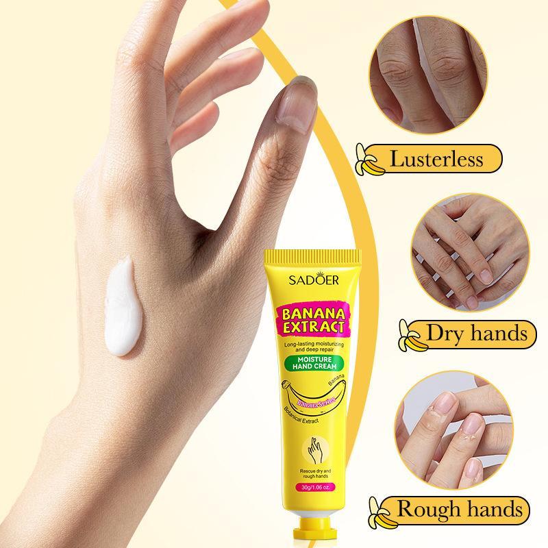 Product Introduction of Banana Moisture Moisturizing Hand Cream Moisturizing Anti-Cracking Refreshing Non-sticky Hand Cream 4