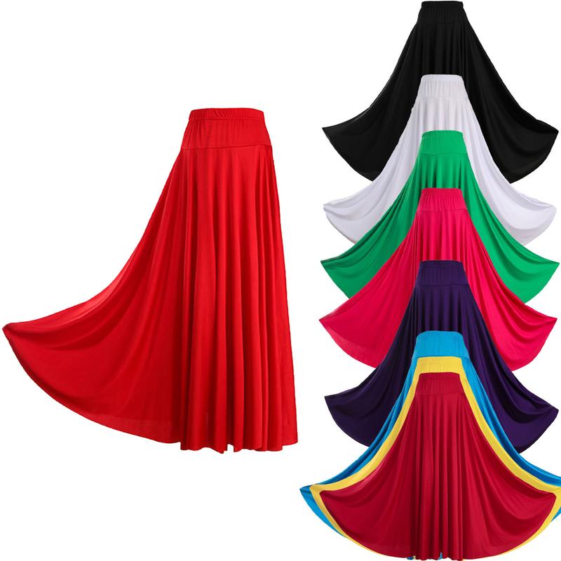 Váy Khiêu Vũ Khán Giả Hồi Giáo, Inhzoy, Màu Trơn Váy Dài, Váy Maxi Khiêu Vũ Rave Lễ Hội Boho, Váy Hàng Ngày Thường Ngày 1