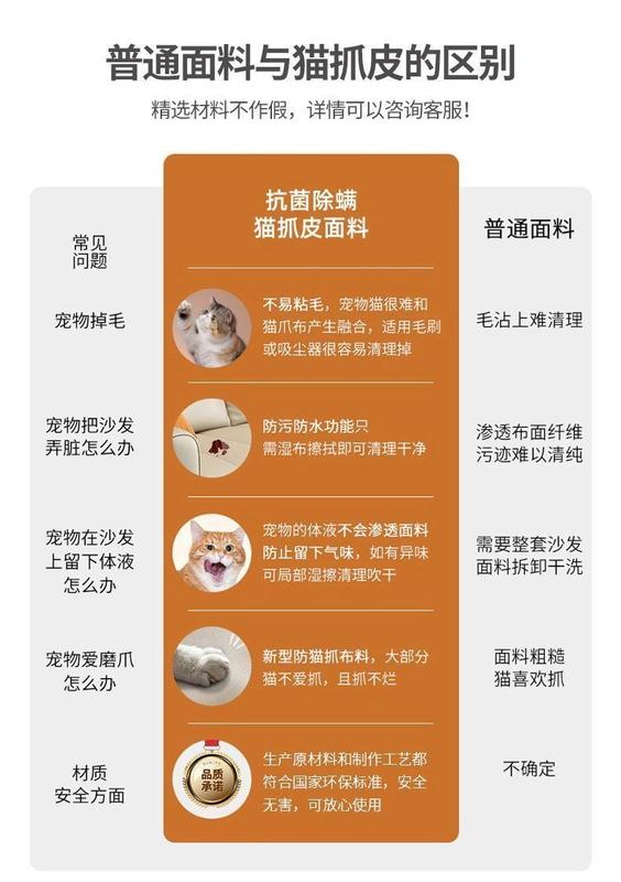 Product Introduction of Sofa Kulit, Reka Bentuk Kaki Kucing, Ruang Tamu, Mewah Mampu Milik, Kesederhanaan, Moden, Sesuai untuk Jenis Pangsapuri Besar dan Kecil, Gabungan Tiga dan Empat Tempat Duduk, Diperbuat daripada Kulit Tiruan, Sofa Baris Lurus 6