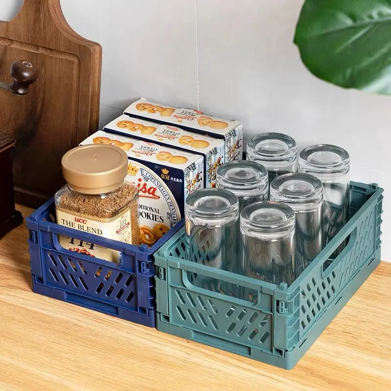 Keranjang Lipat Mini Kotak Penyimpanan Storage Box Serbaguna 3