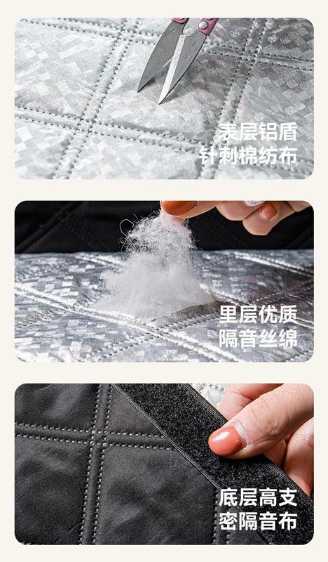 Product Introduction of Soundproof Curtain Street Road Super Thick Strong Shading Cloth Professional Window Artifact Velcro Full Mute Sound Canceling 8
