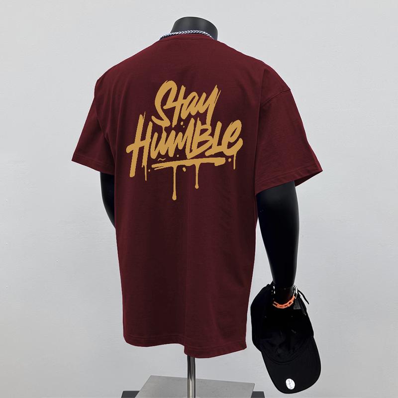 Áo Thun Nam ngắn Tay Thiết Kế Chữ Cái Đơn Giản, 100% Cotton, In Cổ Điển Áo Cổ Thuyền Unisex Menswear 1