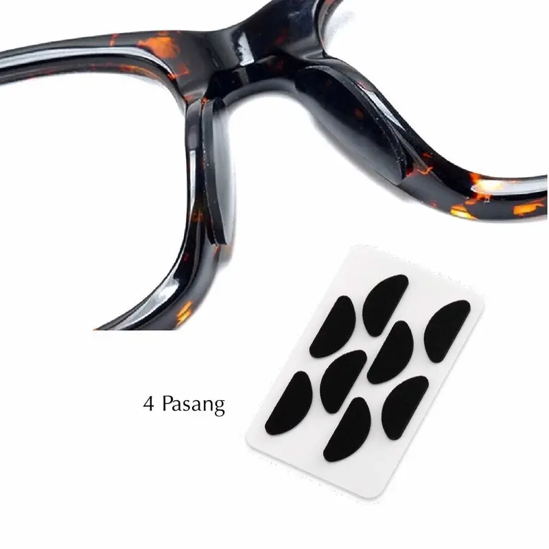 8 Pcs Stiker Kacamata Penyangga Hidung Pencegah Turun - Non Slip Silicone - Nose Pad Model B Group 4
