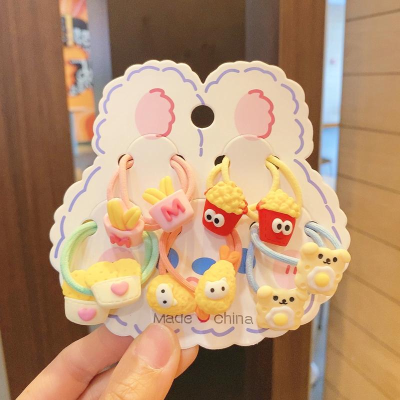 Product Introduction of Wholesale 10pcs/lot Cute Cartoon Kids Hair Ties Children's Elastic Bands Headwear Lovely Kids Ponytail Holders Children's Hair Accessories Headbands Cute Head Decorations 10