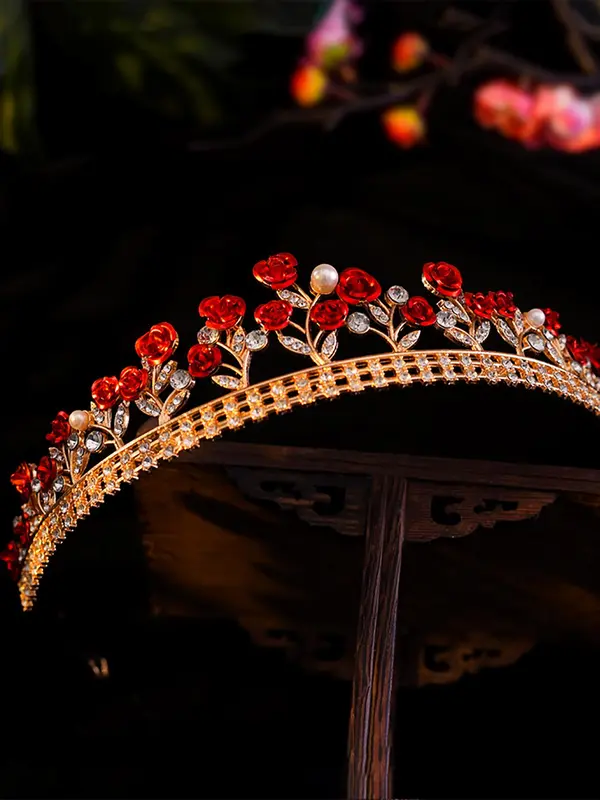 Rose Design Headband, Elegant Rhinestone Decorated Headband for Wedding Bridal Party Formal Occasions, Fashion Hair Accessories for Women 3