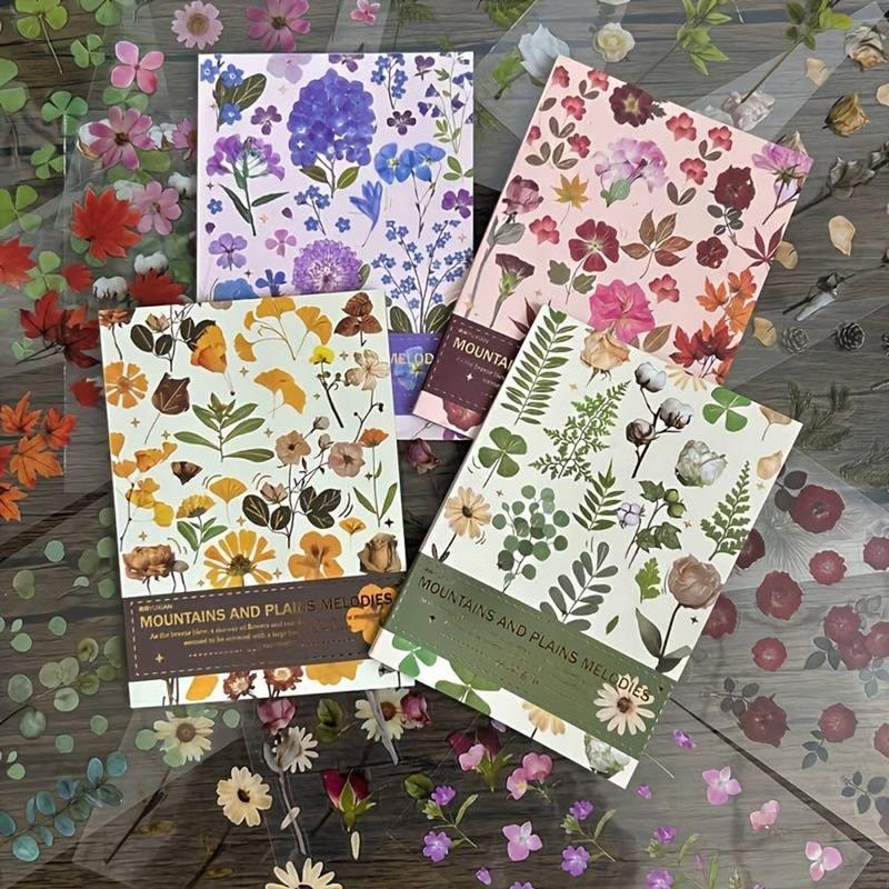 Vintage Floral & Botanical Pattern Stickers (20 Sheets/set), Waterproof Self Adhesive Decorative Stickers, Diy Decals for Water Bottle, Laptop, Phone Case, Scrapbooking, Journal Making 6