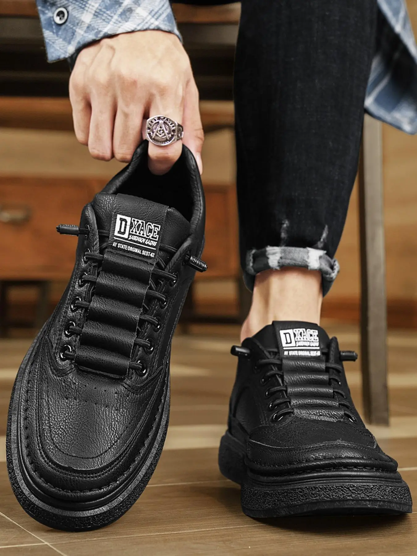 Men's Fashionable Lace Up Low Top Sneakers, Casual Comfortable Sports Shoes for Daily Wear, Male All-match Round Toe Shoes for Daily Wear, Closed