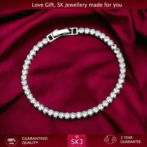 SKJ Jewellery - Gelang Bracelet 16 CM & 18 CM Perhiasan Mewah Elegan Cantik Moissanite Diamond Jewellery   Aksesoris import SKG64