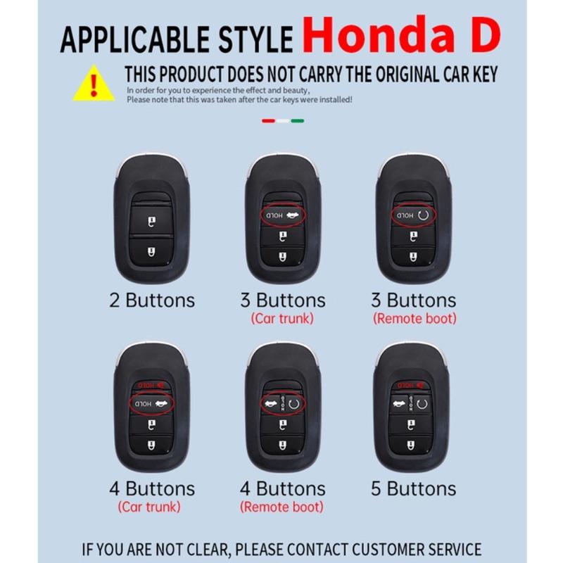 Zinc Alloy Car Remote Key Case Cover Shell For Honda Civic 2022 2/3/4/5 Buttons Protector Holder Fob Keyless Car Accessories 1
