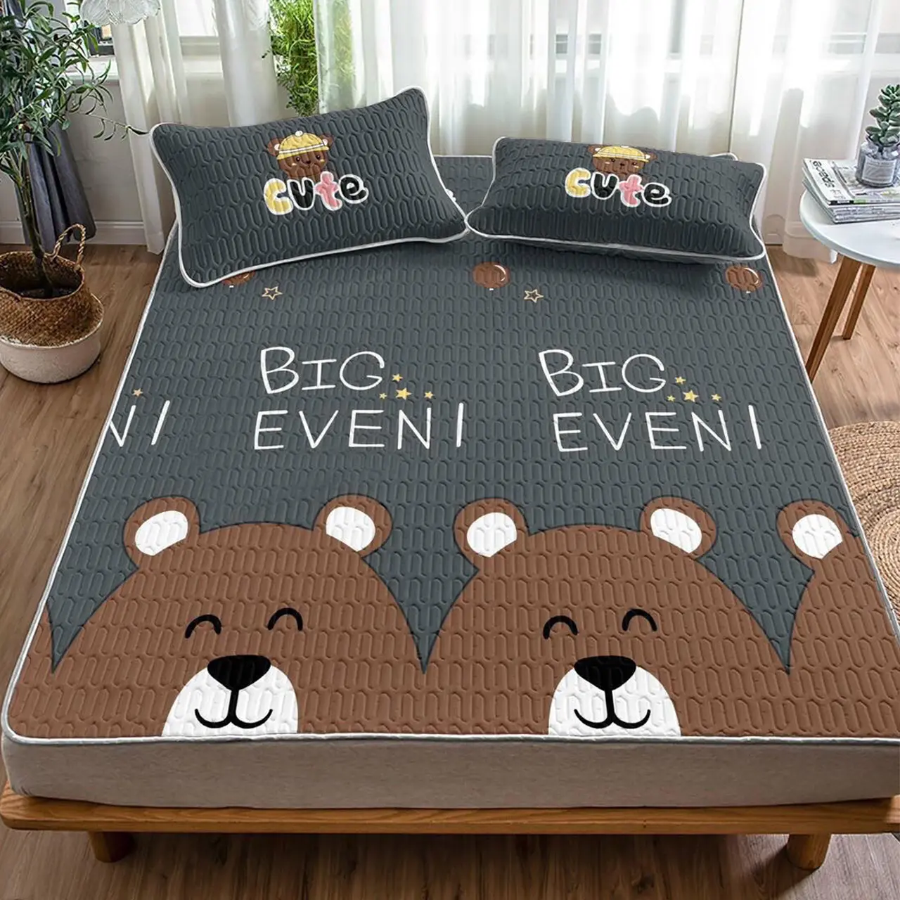 (Giá Xả Kho) Chiếu Điều Hòa Loại 1 , Gồm 3 Lớp Vải tencel - Cao Su - Vải Chống Trượt Rất Êm -Mịn -Mềm -Mát