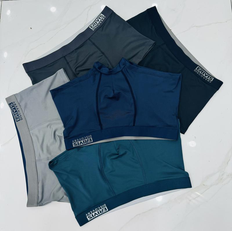 Product Introduction of Combo 5 Quần Boxer - 5 Quần Lót Nam Thun Lạnh Evisris fullsize 36-86kg. Menswear Sịp 5