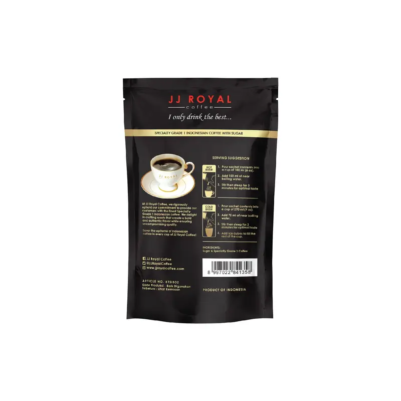 JJ Royal Coffee Kopi Tubruk With Sugar Inner Bag @ 2 Sachet 2
