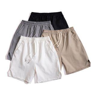 Quần short kaki nam trơn cạp chun cao cấp ZUTEE quần đùi kaki nam Menswear Có Túi Màu Trắng