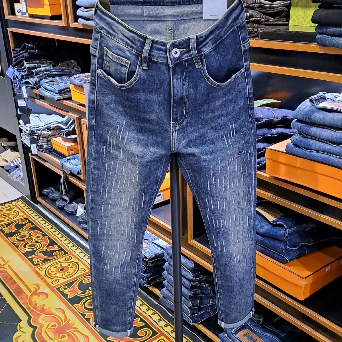 Quần Jeans Nam Wash xước - C8129
