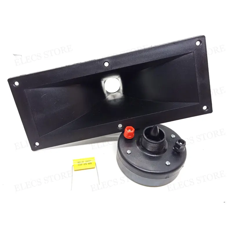 Loa Treble Kèn 350 + Họng Kèn 28cm x 11cm + Tụ Loa Treble 2.2uF 0