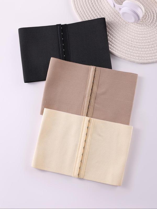 Women's Solid Color Hook & Eye Front Waist Trainer, Tummy Control Shaper, Women's Shapewear for Daily Wear 3