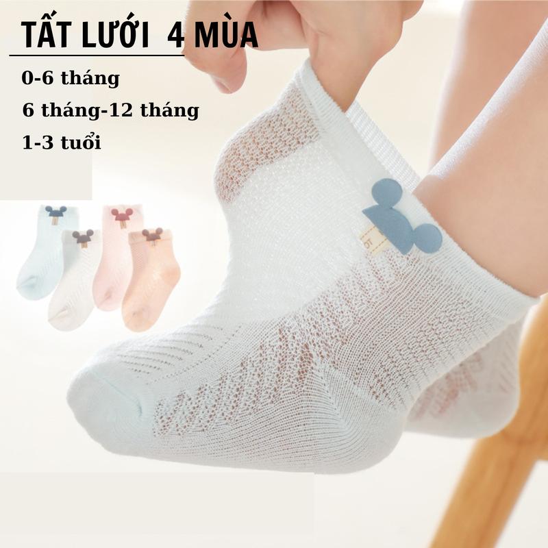 MÃ 01 [0-3 Tuổi] Tất Lưới Vớ Lưới Hè Dành Cho Bé Thoáng Khí, Tất Mùa Hè Nam Khử Mùi Chống Hôi Chân