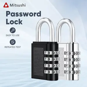 Mitsushi Gembok Password 4 Digit Gembok nomor Password lock Gembok Angka Gembok Anti Maling Cocok untuk loker sekolah loker gym kotak pintu dll