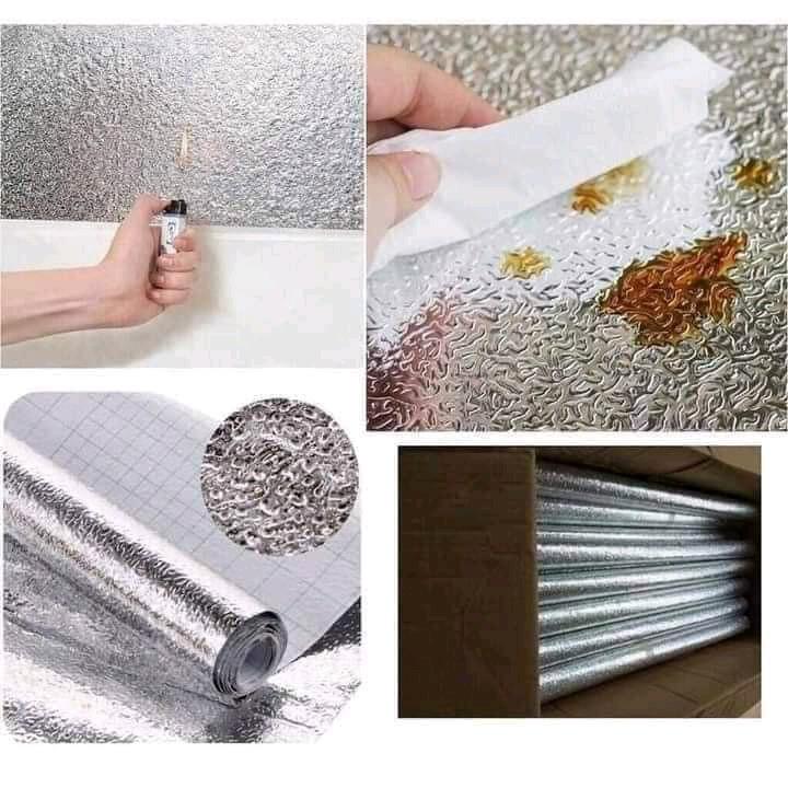 Combo 2 cuộn giấy bạc dán bếp chống cháy Decor