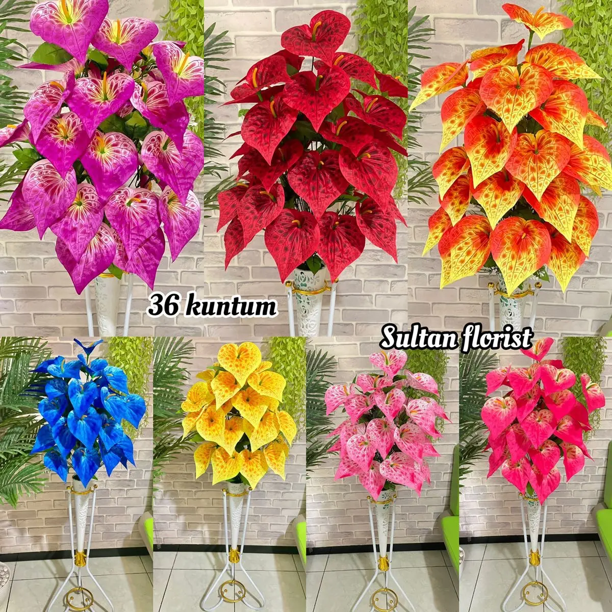 Bunga HIAS Sudut Calalily BUNGA aron panda //bunga anthurium[COD] Dekorasi -