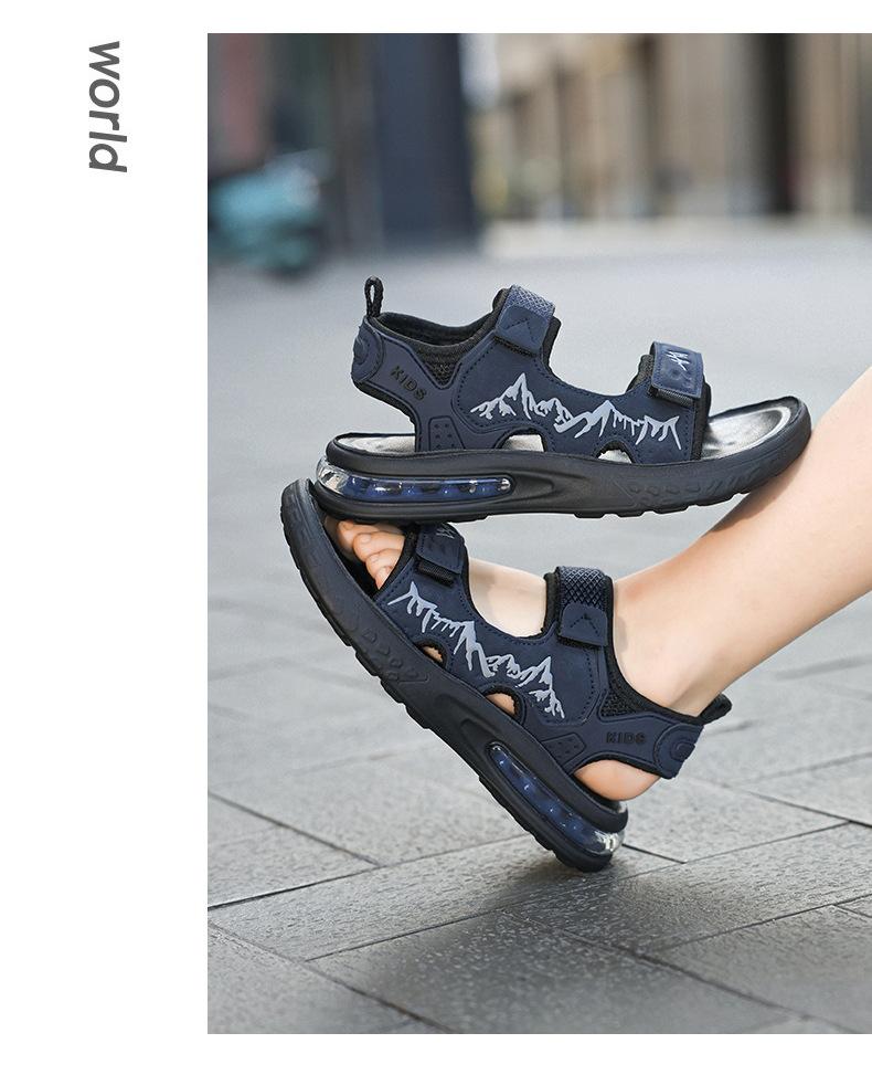 Product Introduction of Children's Sandals Boy's Beach Shoes Summer New Foreign Trade Sandals Boys Medium and Big Children Children's Sandals Soft Bottom Air Cushion 14
