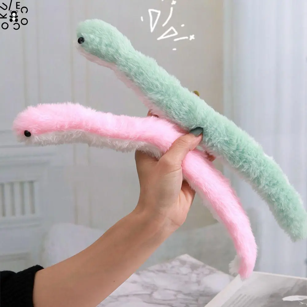 ECOCOKU Ornaments Plush Year of The Snake Plush Toy Little Snake Wrap Around Arm Snake Stuffed Plush Doll Kawaii Cartoon Snake Animal Doll Children Gift