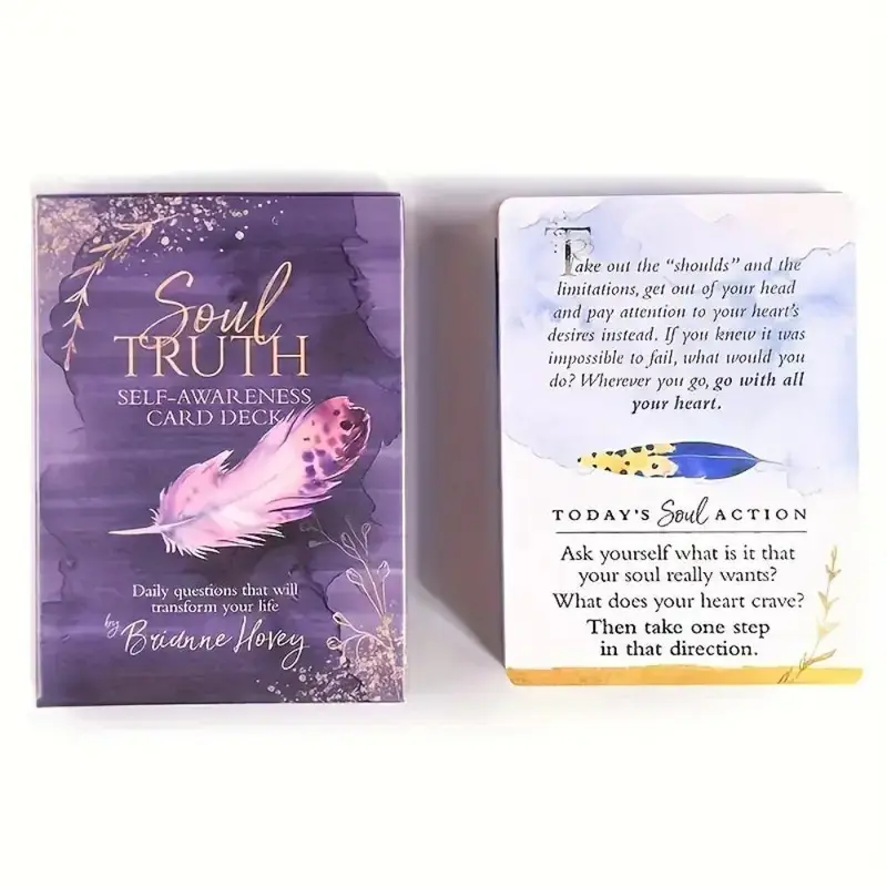 Soul Truth Tarot Card Game, 1 Box Mystical Spiritual Awakening Tarot Card Game Props, Interactive Party Games Supplies 3