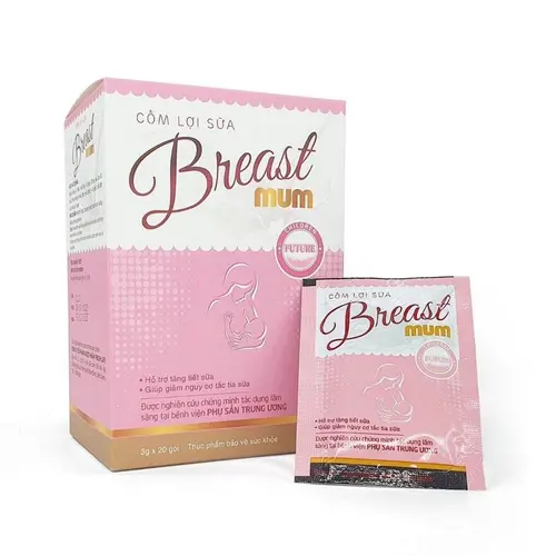 [TẶNG MẶT NẠ] Cốm lợi sữa Breastmum - Tăng chất lượng và số lượng sưɑ~ mẹ cho mẹ ít sữa, sữa loãng, mất sữa sau khi sinh và đang cho con bú (20gói/ hộp)