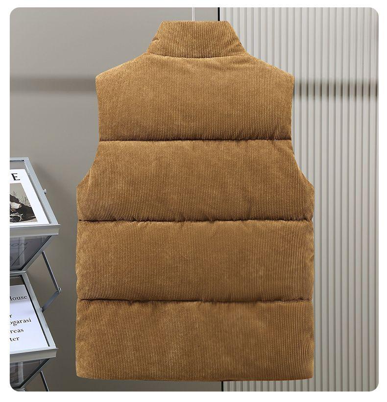 Product Introduction of Áo Ghi Lê Bông, Dành Cho Nam Giới, Mùa Thu Và Mùa Đông, Hàng Mới Về, Vải Nhung Kẻ Dày, Cổ Đứng, Áo Ghi Lê, Ấm Áp, Có Thể Mặc Ngoài Trời 28