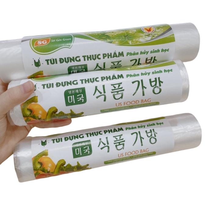 Combo 3 cuộn Túi Đựng Thực Phẩm Nhiều Kích Cỡ Túi Bọc Thực Phẩm Tự Hủy Sinh Học Tiện Lợi Sạch Sẽ