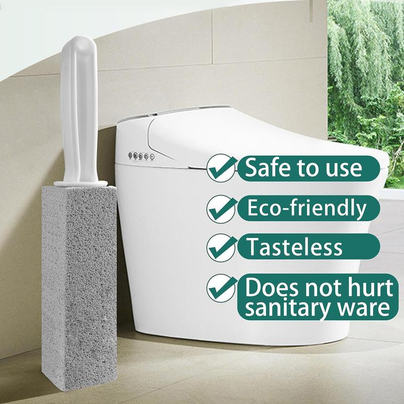 Pumice Toilet Cleaning Brush, 1/2/5 Counts Plastic Toilet Stain Bathroom Scar Cleaning Brush, Yellow Scale Powerful Pumice Brush 3