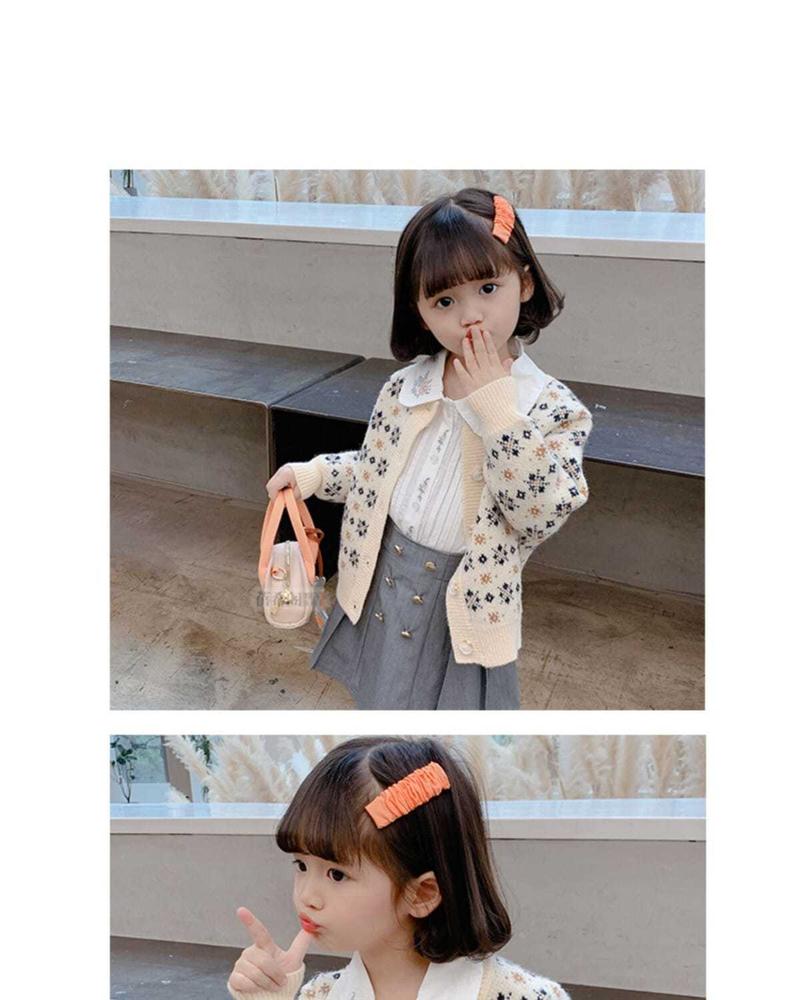 Product Introduction of Girls' Fashionable Sweater Coat Spring and Autumn Children's Knit Cardigan 2024 Autumn New Children's Casual Autumn Outerwear 5