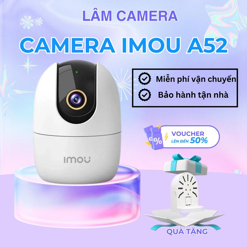 Camera báo động Imou ranger2 A52p độ phân giải 3K-5M điều khiển quay 360 độ và đàm thoại báo động tiếng khóc trẻ nhỏ kết hợp báo đọng còi hú Camera wifi LÂM CAMERA mua 1 camera tặng 1 chân đế