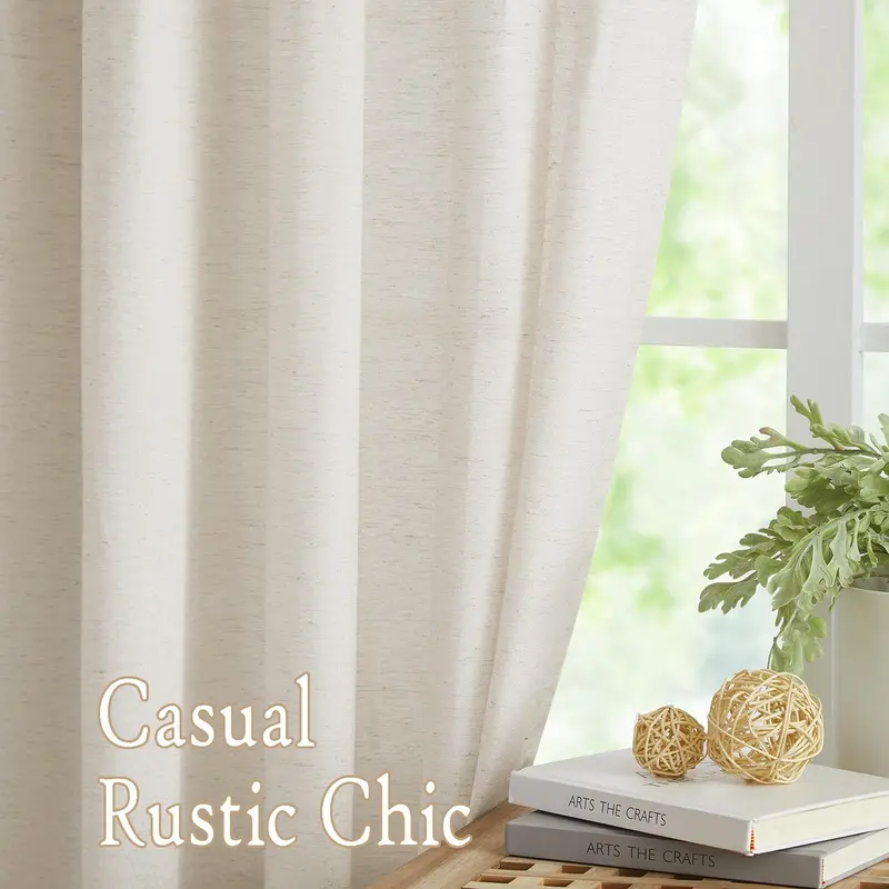 Solid Color Curtain, 2 Counts Minimalist Curtain Set for Room Decor, Dust-proof Window Curtain, Window Drapes for Home Living Room Bedroom, Home Decor 6