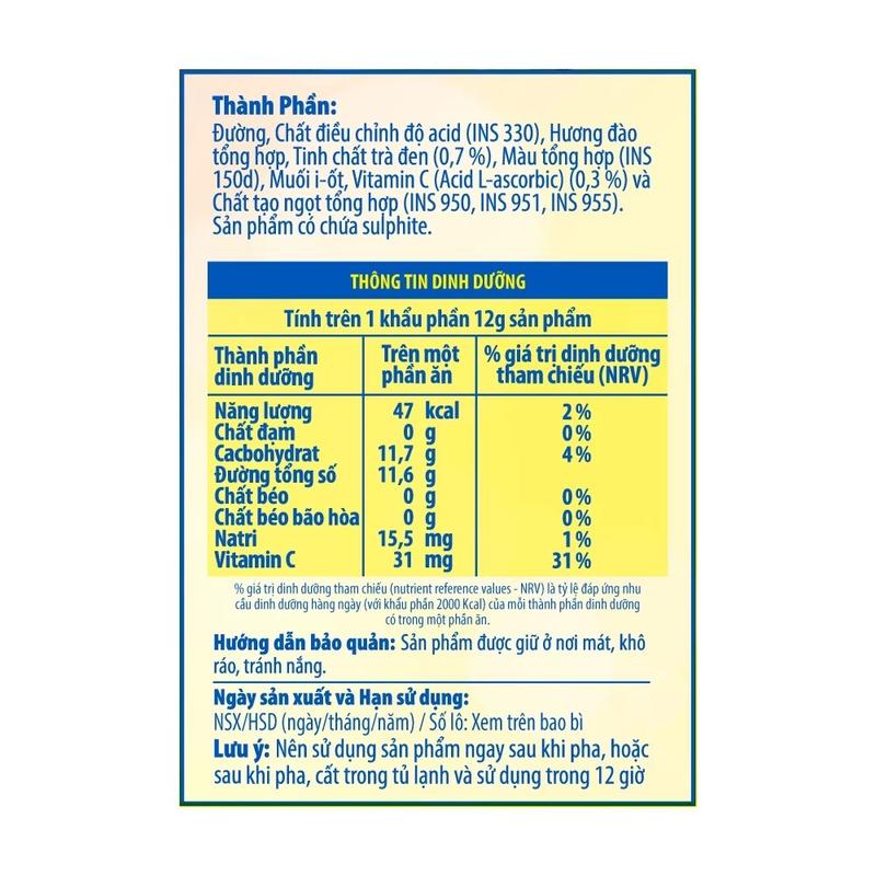 Product Introduction of TRÀ LIPTON HÒA TAN (VỊ CHANH/ĐÀO) Tea 12