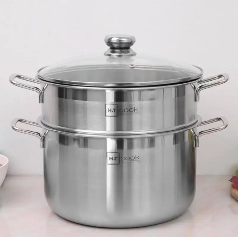 BỘ NỒI XỬNG HẤP HT.COOK 28CM INOX CAO CẤP 0