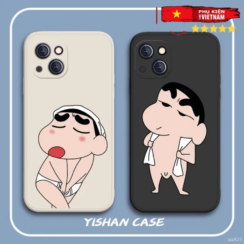 Khung viền mỏng 0.3mm - Cầm điện thoại như đang sờ da cá hồi Nauy Ốp Điện Thoại Chống Sốc In Hình Shin-Chan Hoạt Hình Cho Iphone 13 Pro 11 Pro Max Xr 6s 7 8 Plus 12 Mini 14 Pro Xs Max xrdo  pro magsafe  iphone Kính Cường Lực sticker  chó op  lung  max ốp