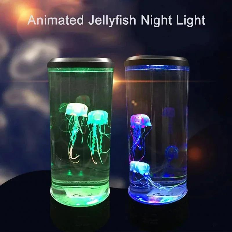 Color Changing Jellyfish Lamp Usb/Battery Powered Table Night Light Children'S Gift Home Bedroom Decor Boys Girls Birthday Gifts 3