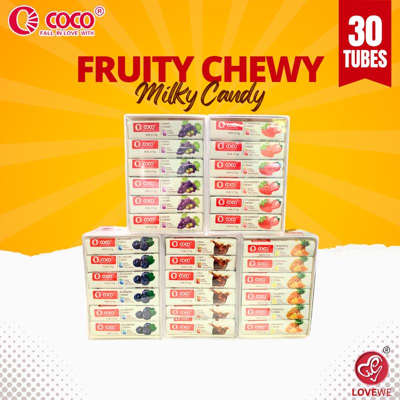 COCO Fruity Chewy Milk Candy - 30 tubes | 5pcs candy in a tube - TikTok ...