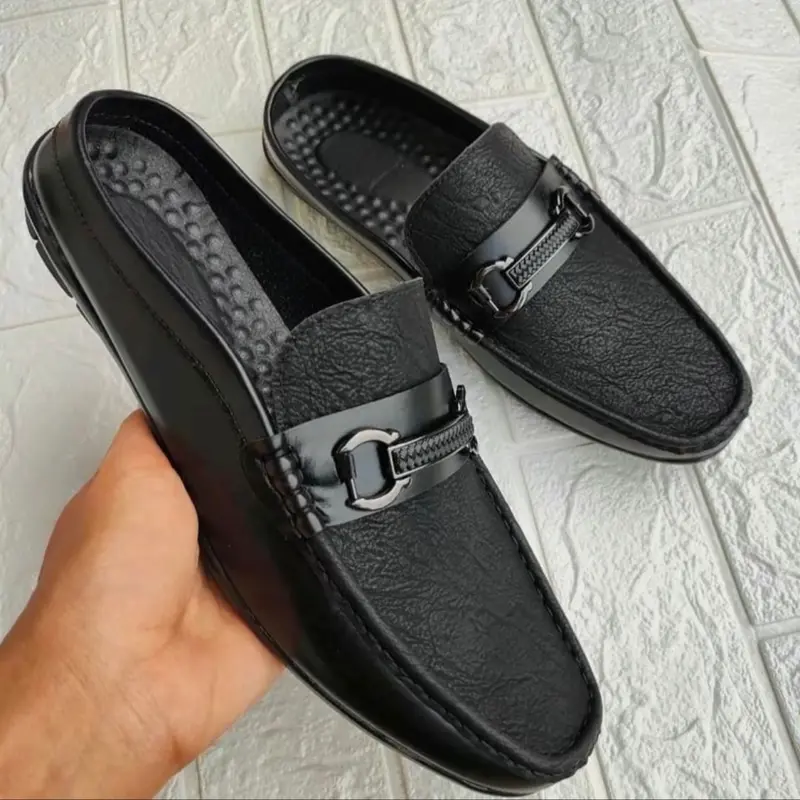 Giày sục nam phom mocasin chất liệu da xít ,khâu đế, kết hợp đai hợp kim chống rỉ cực chất .. sục nhám.. 0