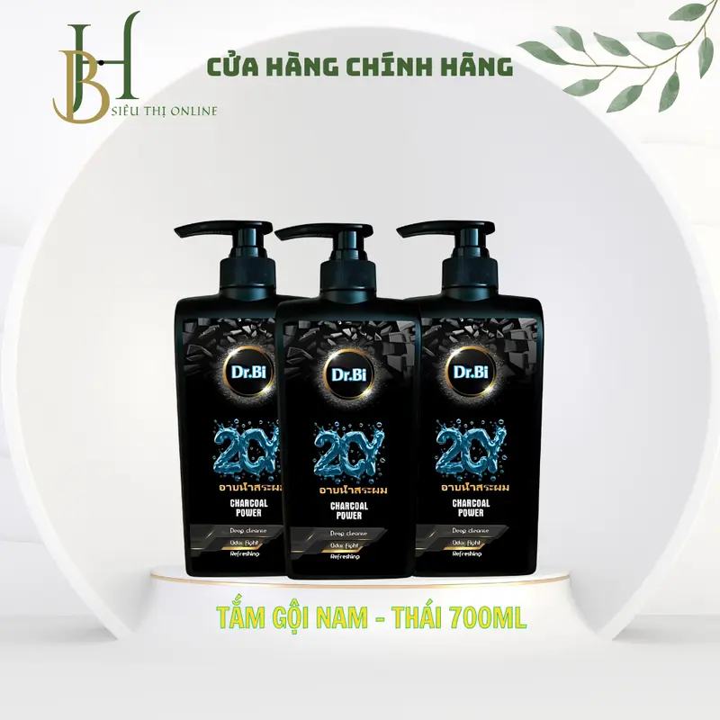 (COMBO 3) tắm gội nam 2IN 1 Dr.Bi 2CY THÁI LAN 700ML hương thơm nam tính, mát lạnh sảng khoái 0
