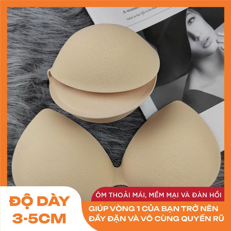 Miếng Mút Rời Cho Áo Bra Dày 3 - 5CM Cao Su Tự Nhiên