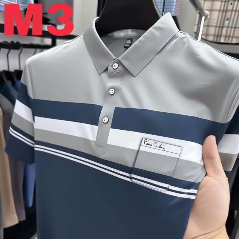 Áo thun nam trung niên cổ bẻ size to thương hiệu uy tín Polo Menswear Có Cổ Shirt Cộc Tay Tay Ngắn Ngắn Tay