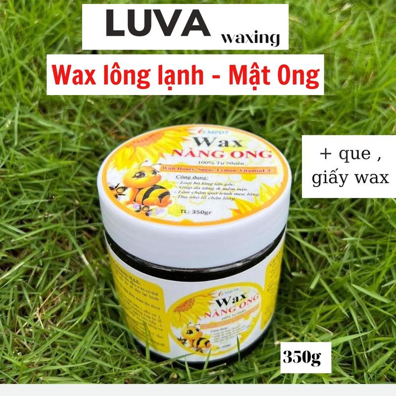Wax Lông NÀNG ONG 350g {kèm que giấy wax} keo wax lạnh mật ong wax tay chân nách không cần đung nóng